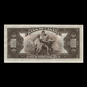 Canada, Bank of Canada, 100 dollars : 1935