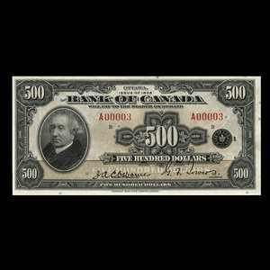 Canada, Bank of Canada, 500 dollars : 1935
