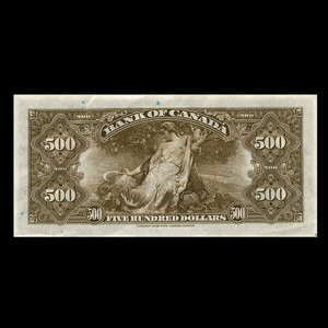 Canada, Bank of Canada, 500 dollars : 1935