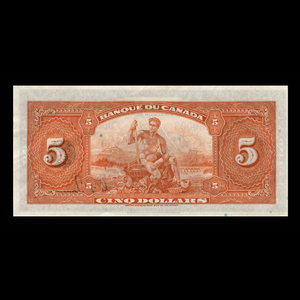 Canada, Bank of Canada, 5 dollars : 1935