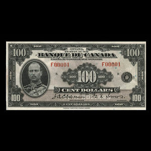 Canada, Bank of Canada, 100 dollars : 1935