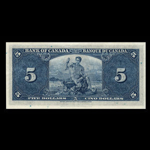 Canada, Bank of Canada, 5 dollars : January 2, 1937