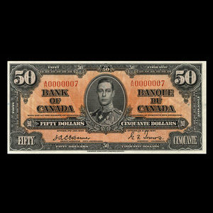 Canada, Bank of Canada, 50 dollars : January 2, 1937