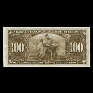 Canada, Bank of Canada, 100 dollars : January 2, 1937
