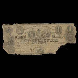 Canada, Central Bank of New Brunswick, 1 pound : May 1, 1847