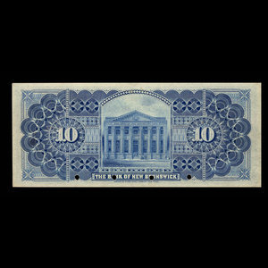 Canada, Bank of New Brunswick, 10 dollars : March 25, 1892