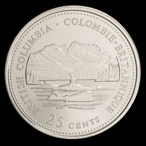 Canada, Elizabeth II, 25 cents : November 9, 1992