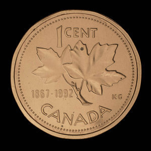 Canada, Elizabeth II, 1 cent : 1992