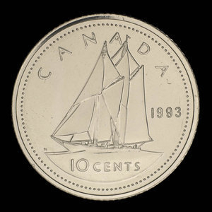 Canada, Elizabeth II, 10 cents : 1993