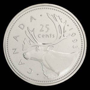 Canada, Elizabeth II, 25 cents : 1993