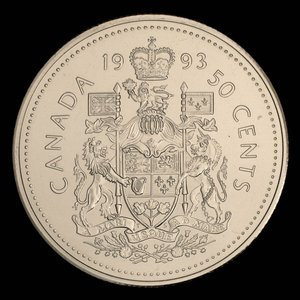 Canada, Elizabeth II, 50 cents : 1993