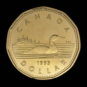 Canada, Elizabeth II, 1 dollar : 1993