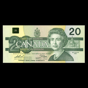 Canada, Bank of Canada, 20 dollars : 1991