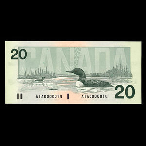 Canada, Bank of Canada, 20 dollars : 1991