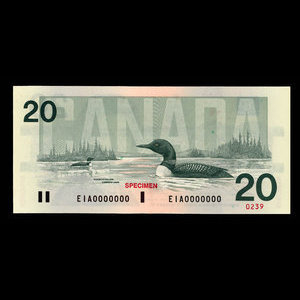 Canada, Bank of Canada, 20 dollars : 1991