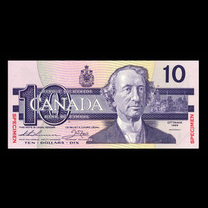 Canada, Bank of Canada, 10 dollars : 1989