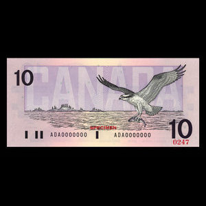 Canada, Bank of Canada, 10 dollars : 1989