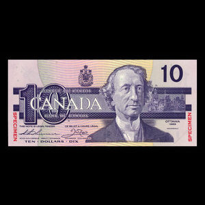 Canada, Bank of Canada, 10 dollars : 1989