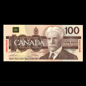 Canada, Bank of Canada, 100 dollars : 1988