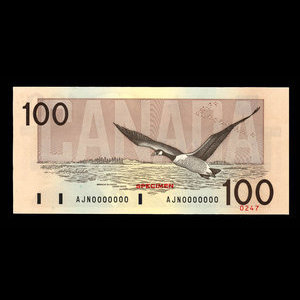 Canada, Bank of Canada, 100 dollars : 1988