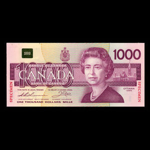 Canada, Bank of Canada, 1,000 dollars : 1988