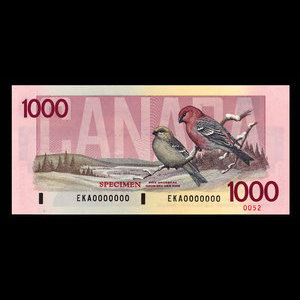 Canada, Bank of Canada, 1,000 dollars : 1988