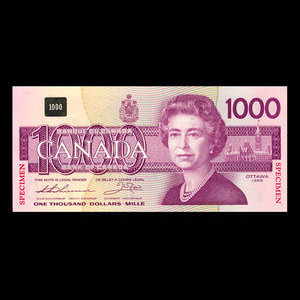 Canada, Bank of Canada, 1,000 dollars : 1988