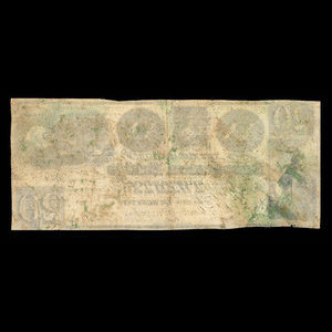 Canada, Niagara Suspension Bridge Bank, 20 dollars : 1837