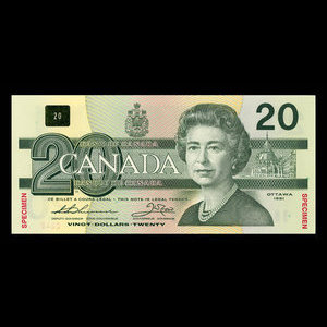 Canada, Bank of Canada, 20 dollars : 1991