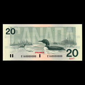Canada, Bank of Canada, 20 dollars : 1991