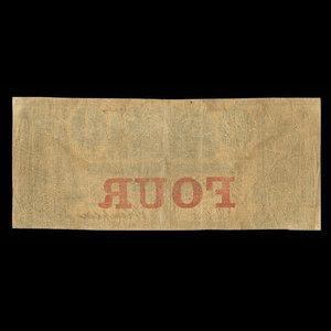 Canada, Bank of Montreal, 4 dollars : January 1, 1849