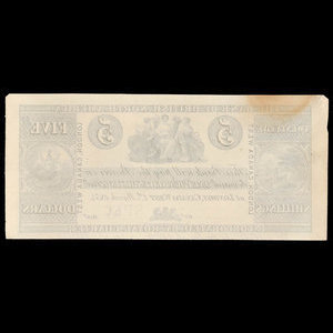 Canada, Bank of British North America, 5 dollars : March 1, 1854