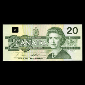 Canada, Bank of Canada, 20 dollars : 1991