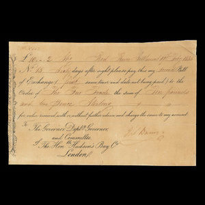 Canada, Hudson's Bay Company, 10 pounds, 2 shillings : February 19, 1835