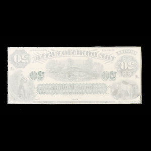 Canada, Dominion Bank, 20 dollars : May 1, 1871