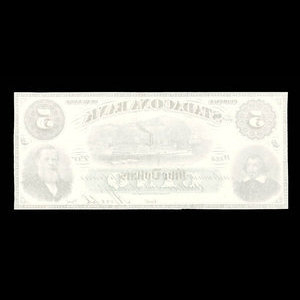 Canada, Stadacona Bank, 5 dollars : April 2, 1874