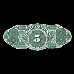 Canada, Stadacona Bank, 5 dollars : April 2, 1874