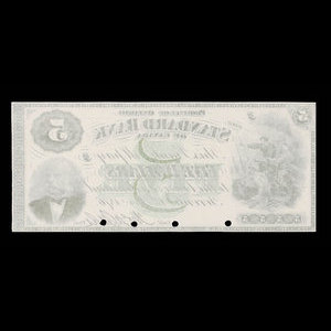 Canada, Standard Bank of Canada, 5 dollars : November 1, 1876