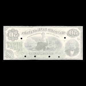 Canada, Standard Bank of Canada, 50 dollars : July 1, 1881