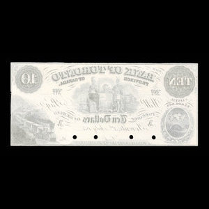 Canada, Bank of Toronto (The), 10 dollars : July 3, 1859