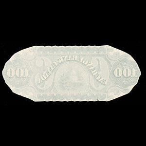 Canada, Exchange Bank of Canada, 100 dollars : January 2, 1873