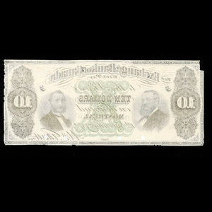 Canada, Exchange Bank of Canada, 10 dollars : November 1, 1872