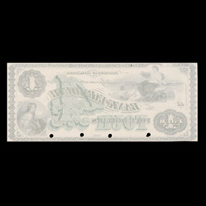 Canada, Bank of Yarmouth, 4 dollars : July 1, 1870