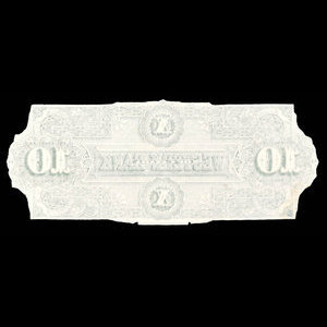 Canada, Western Bank of Canada, 10 dollars : October 2, 1882