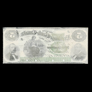 Canada, Exchange Bank of Canada, 5 dollars : October 1, 1872