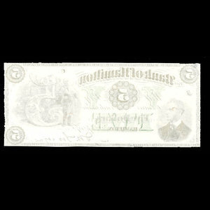 Canada, Bank of Hamilton, 5 dollars : September 2, 1872