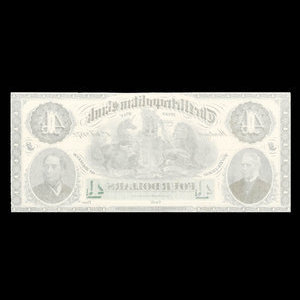 Canada, Metropolitan Bank, 4 dollars : February 1, 1872