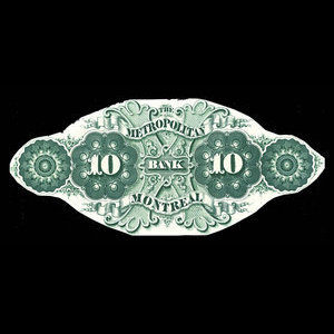 Canada, Metropolitan Bank, 10 dollars : 1872