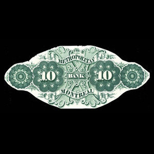 Canada, Metropolitan Bank, 10 dollars : 1872