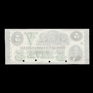 Canada, Royal Canadian Bank, 5 dollars : July 1, 1872